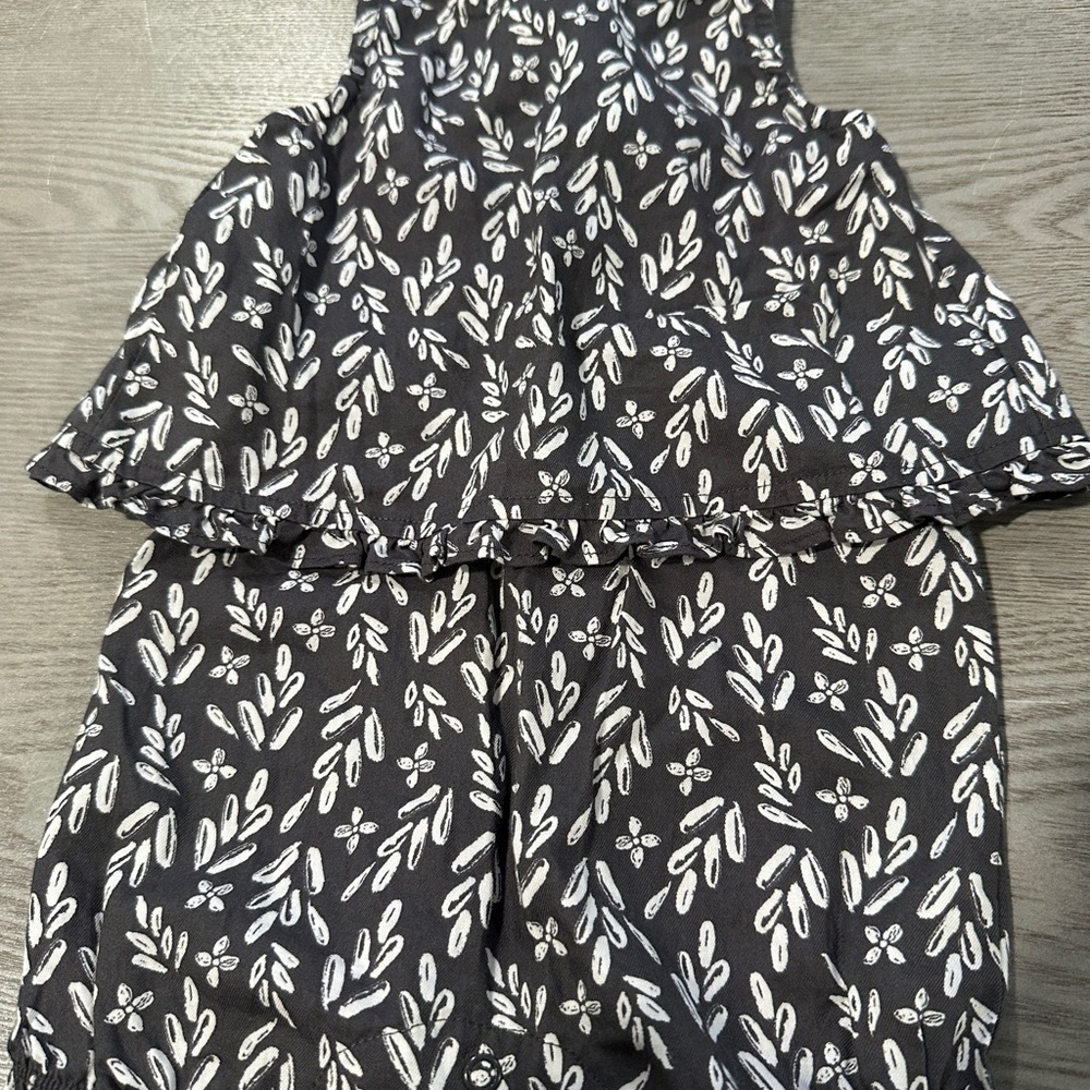 Carter's Monochrome Leaf Pattern Jumpsuit
